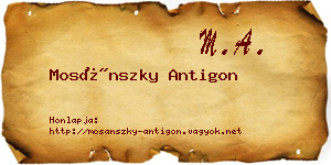 Mosánszky Antigon névjegykártya